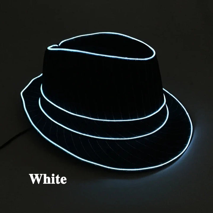 Multicolor LED Light-Up Fedora Hat – Rave, Dance & Party Accessory