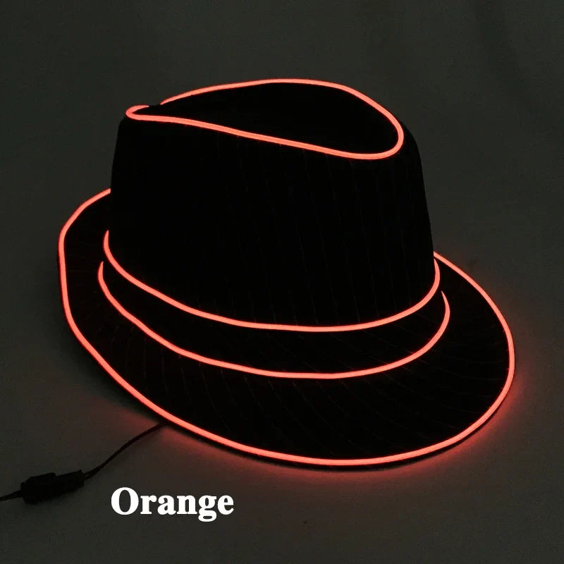 Multicolor LED Light-Up Fedora Hat – Rave, Dance & Party Accessory