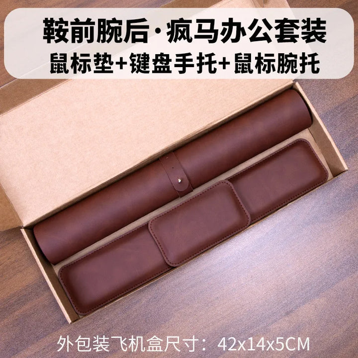 3-Piece Waterproof PU Desk Mat & Mouse Pad Set