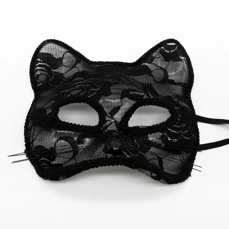 Women’s Lace Cat and Fox Masquerade Mask