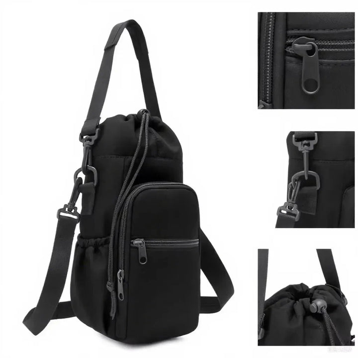 Portable Insulated Water Bottle Carrier Bag with Phone Pocket