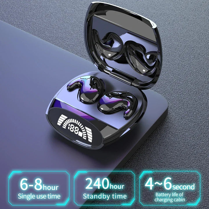 Ultra-Thin Bluetooth Sleep Earbuds with Digital Display