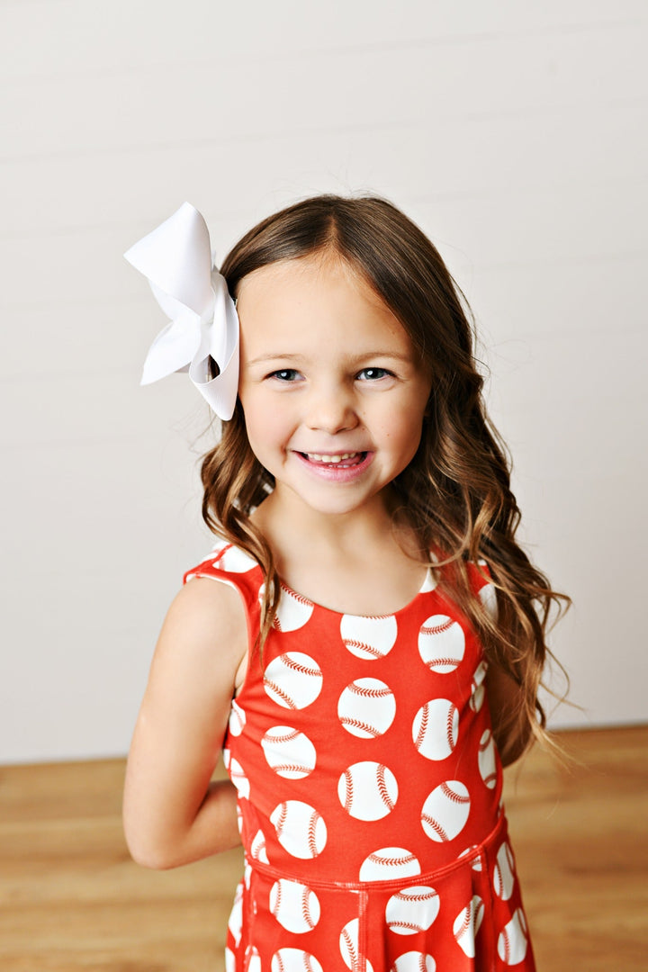 Girls Baseball Athletic Twirl Dress | Built-In Shorts | Bossier City, LA