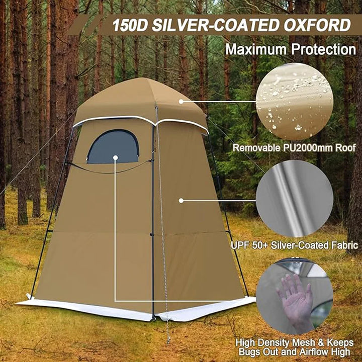 Waterproof Camping Shower and Privacy Tent – 160 × 160 × 240 cm