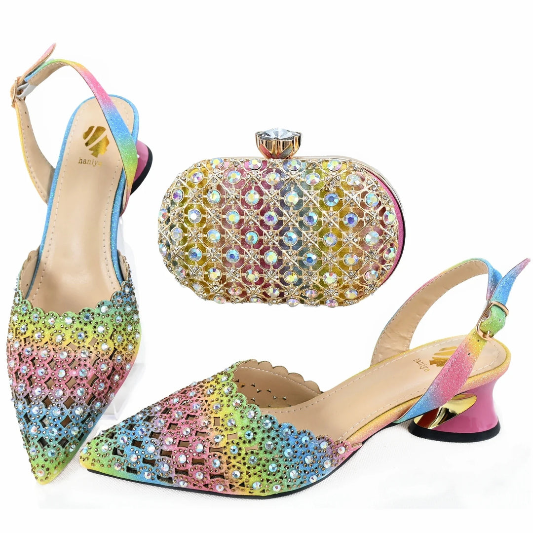High Quality Style Ladies Shoes and Bags Set HAE1-7