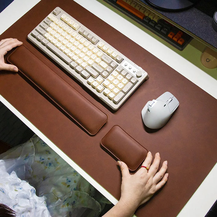 3-Piece Waterproof PU Desk Mat & Mouse Pad Set