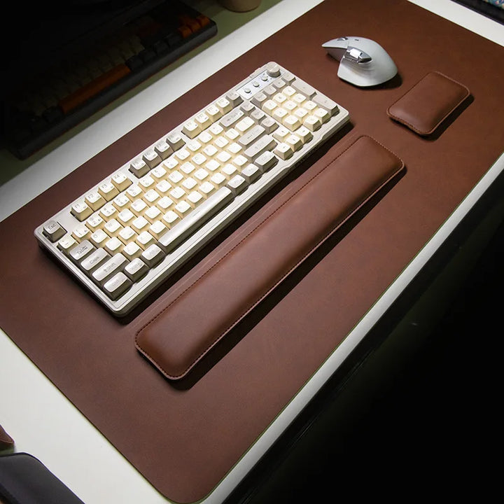 3-Piece Waterproof PU Desk Mat & Mouse Pad Set