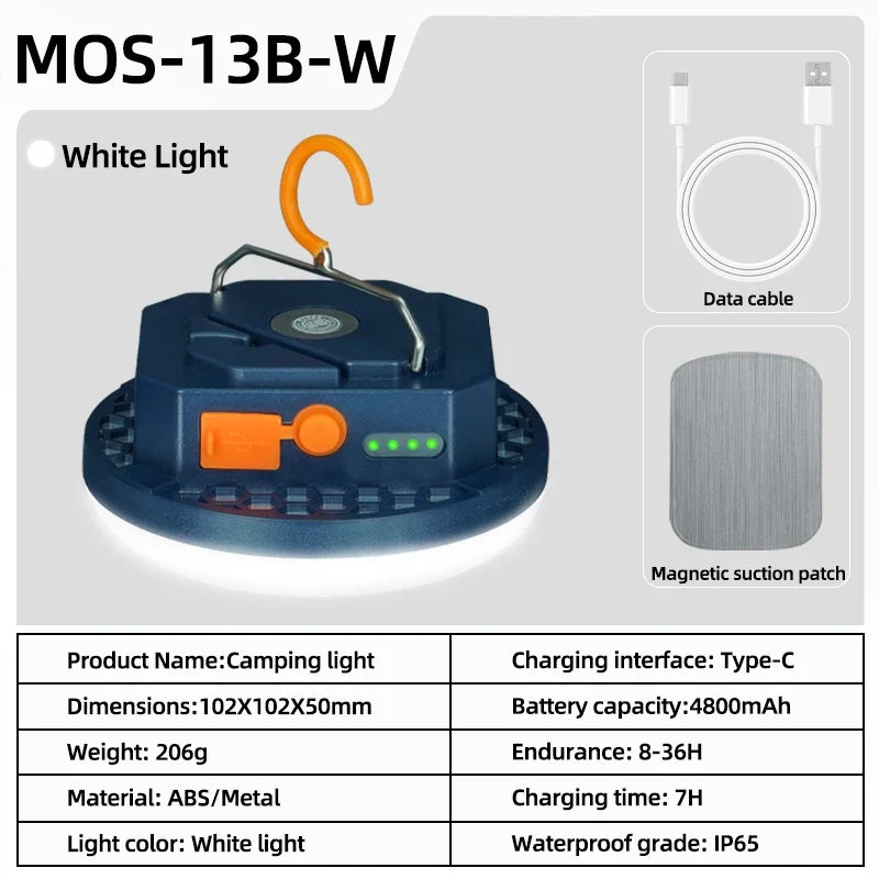 MOSLIGHTING Rechargeable Camping Lantern and Portable Flashlight
