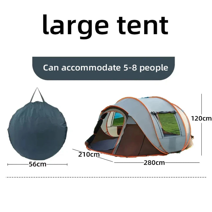 5–8 Person Automatic Pop-Up Waterproof Camping Tent