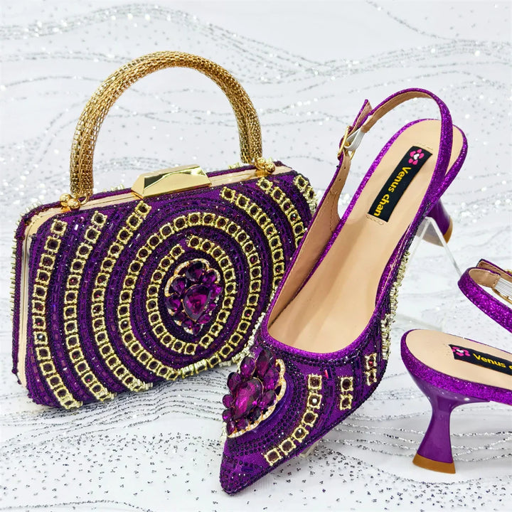 Italian Butterfly Wedding Shoes & Matching Bag Set EDS59 – Turquoise