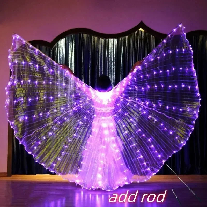 Women’s LED Colorful Butterfly Wings Dance Cape
