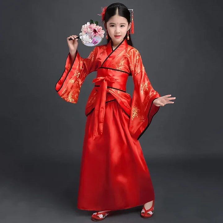 Girls’ Traditional Chinese-Inspired Dress Costume