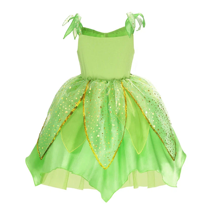 Girls’ Green Woodland Fairy Costume – Princess Dress