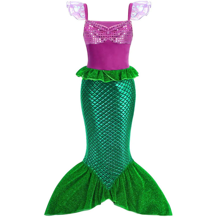 Kids’ Mermaid Princess Costume Dress – Cosplay Party Outfit
