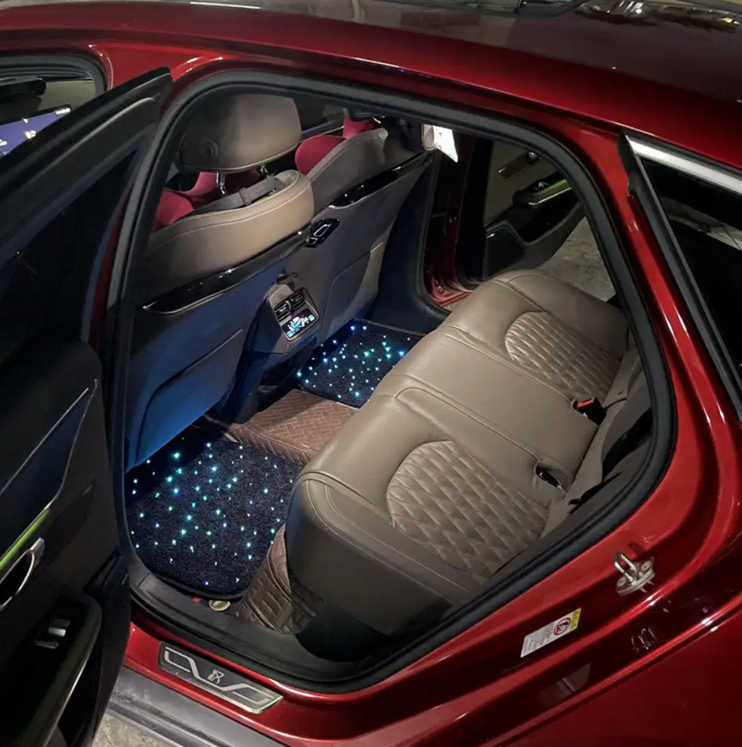 Starlight Fiber Optic Car Floor Mats | LED Galaxy Floor Mat Set