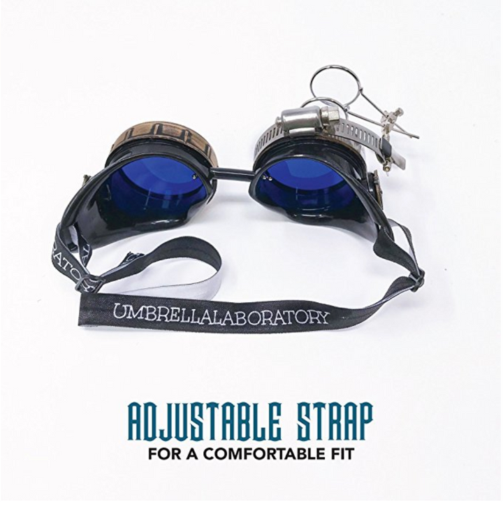 Handmade Victorian Steampunk Goggles  – Multiple Lens Colors