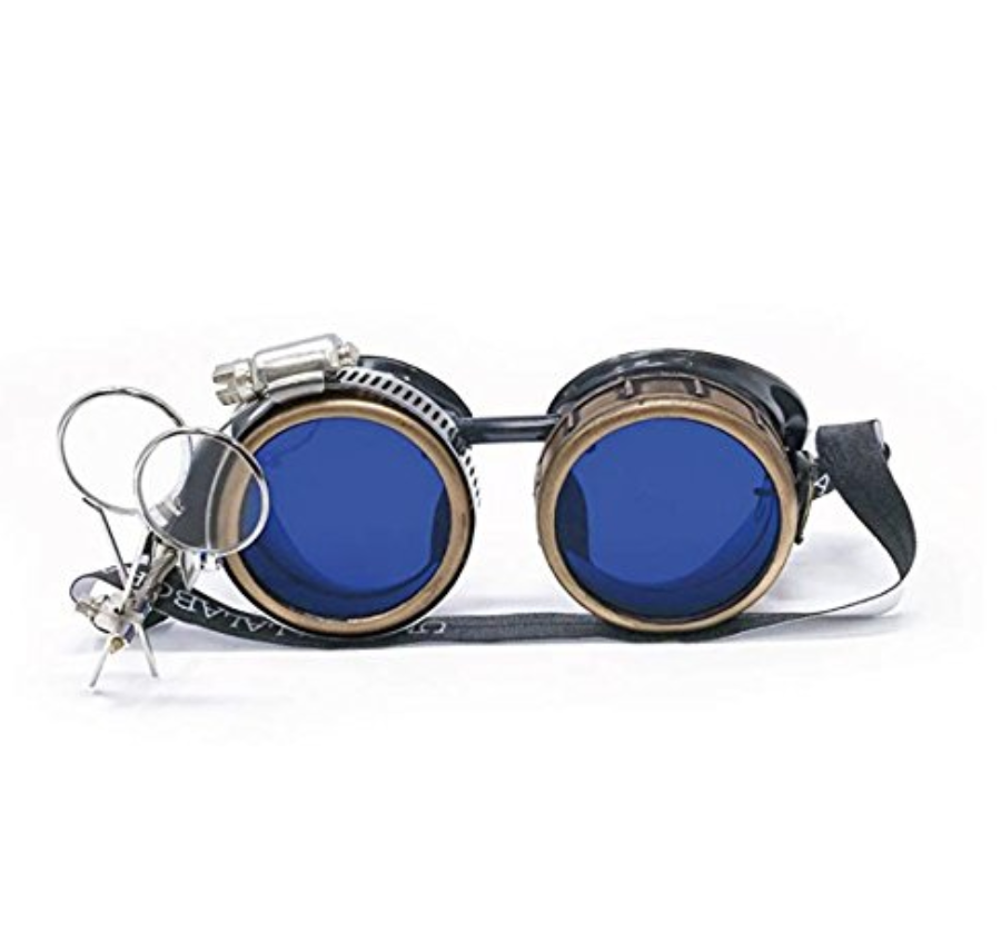 Handmade Victorian Steampunk Goggles  – Multiple Lens Colors