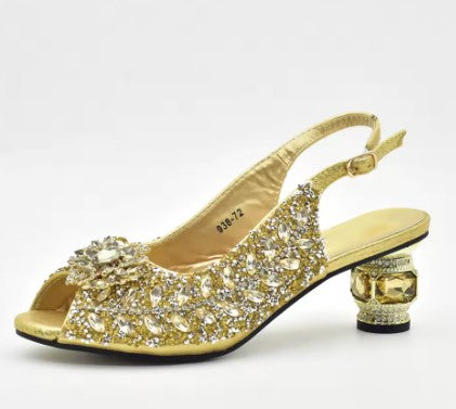 Italian Shoes & Matching Bag Set ED201 – Blue Elegant Heels