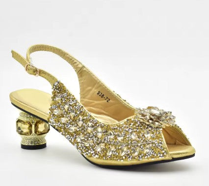 Italian Shoes & Matching Bag Set ED201 – Blue Elegant Heels