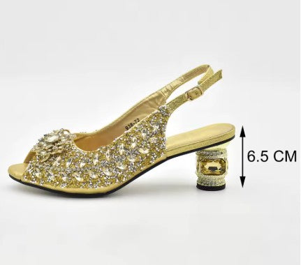 Italian Shoes & Matching Bag Set ED201 – Blue Elegant Heels