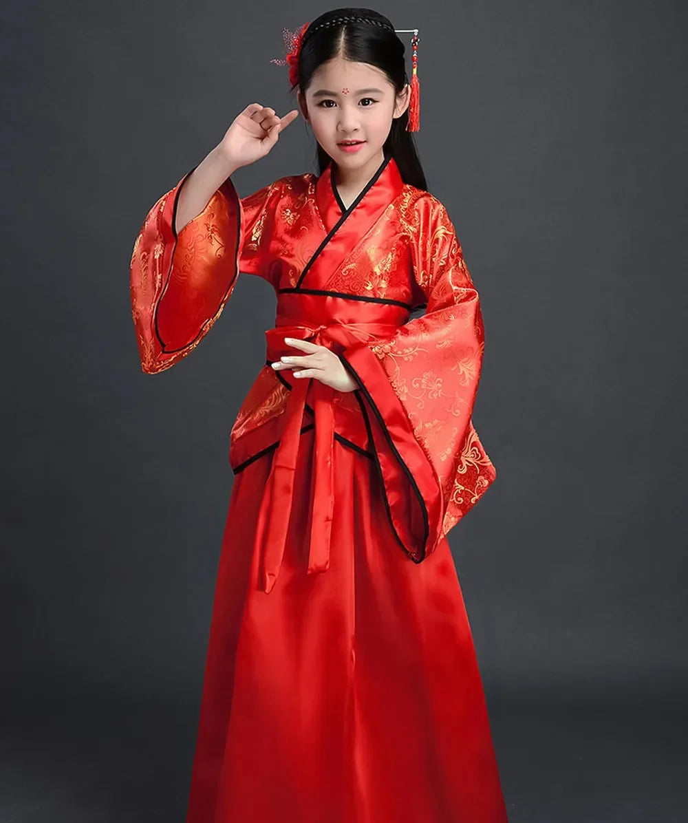 Girls’ Traditional Chinese-Inspired Dress Costume