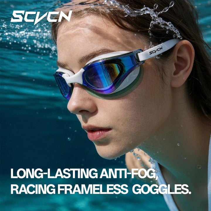 SCVCN Adult Anti-Fog UV400 Frameless Swimming Goggles
