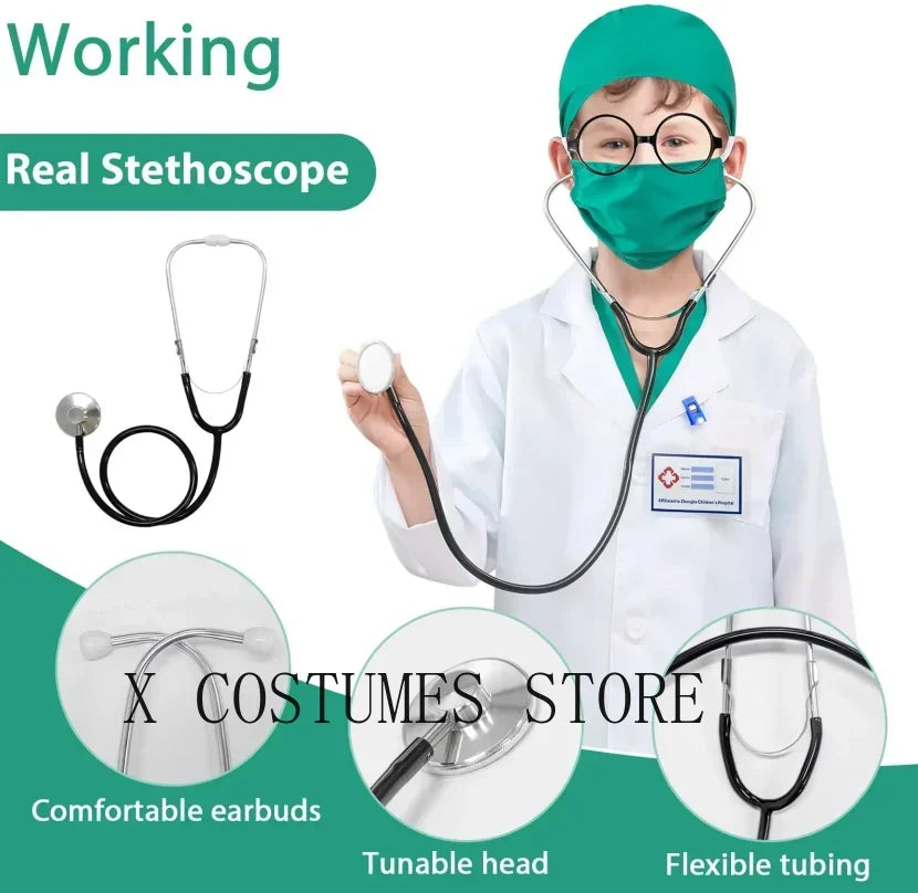 Kids’ Doctor & Nurse Costume – Medical Role-Play Outfit