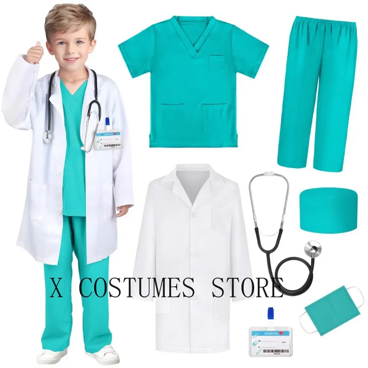Kids’ Doctor & Nurse Costume – Medical Role-Play Outfit