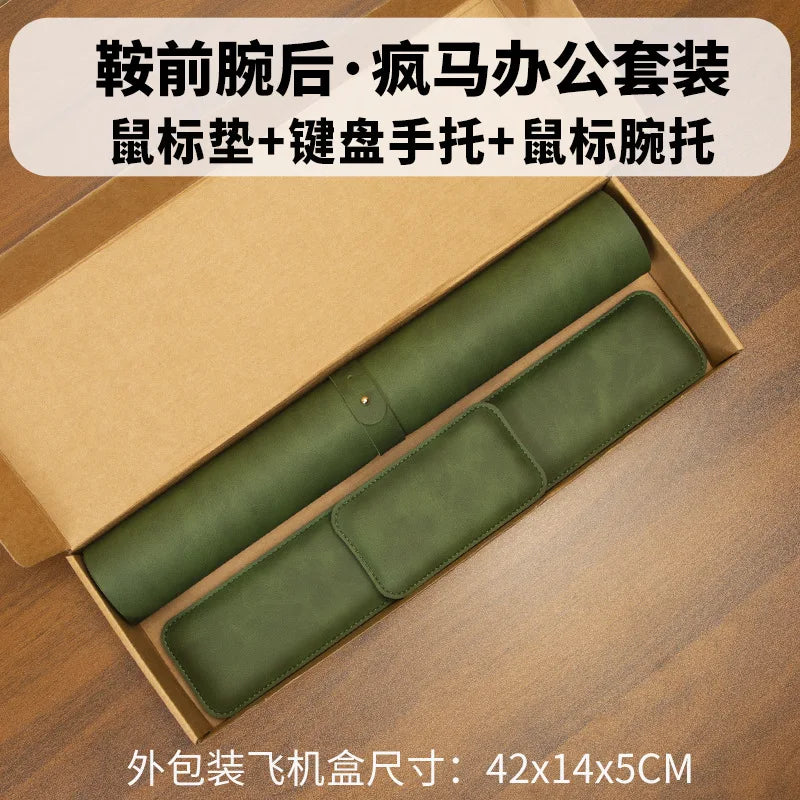 3-Piece Waterproof PU Desk Mat & Mouse Pad Set