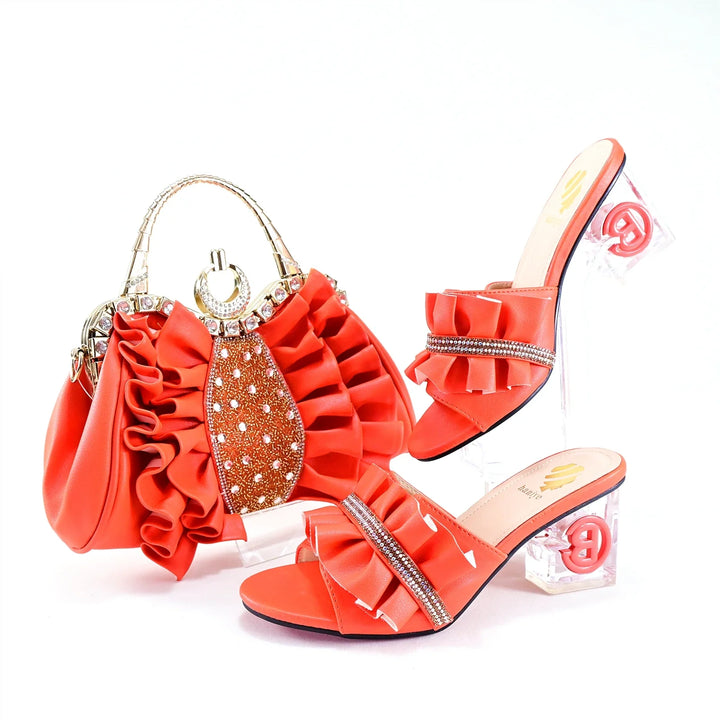 High Quality Ladies Shoes and Bags Set HRT1-45