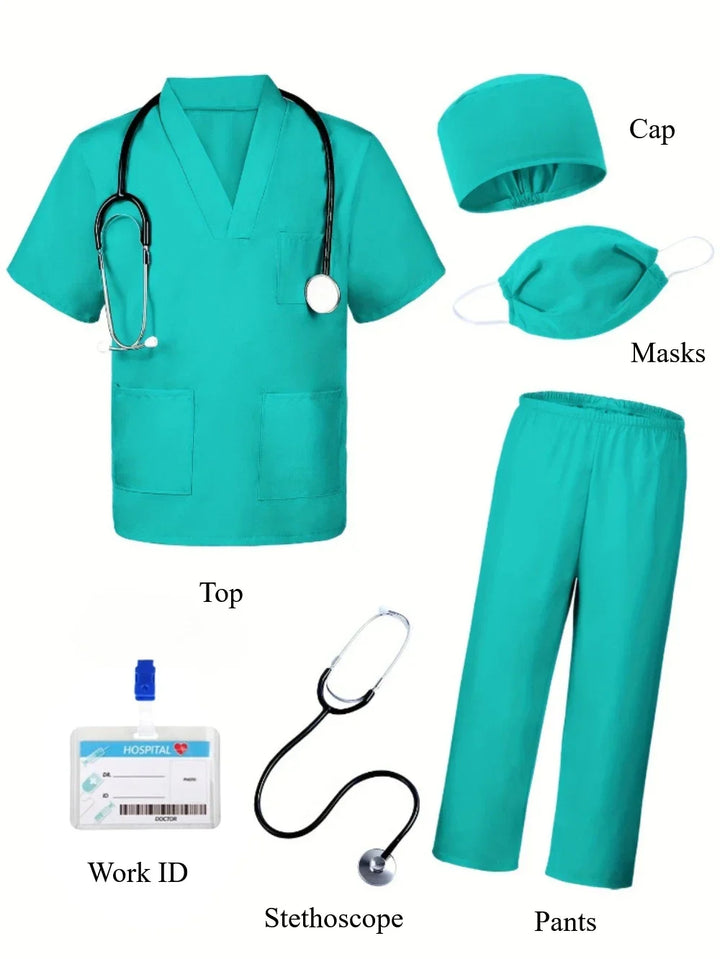 Kids’ Doctor & Nurse Costume – Medical Role-Play Outfit
