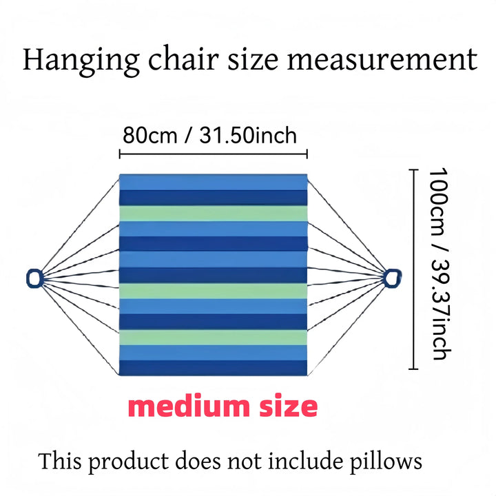 Portable 2-in-1 Striped Hammock Chair & Hanging Lounger