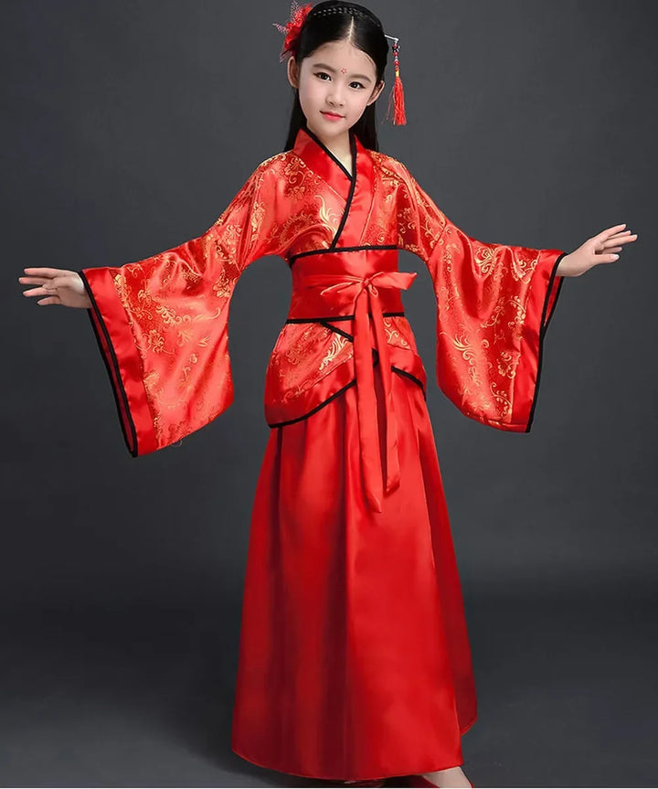Girls’ Traditional Chinese-Inspired Dress Costume