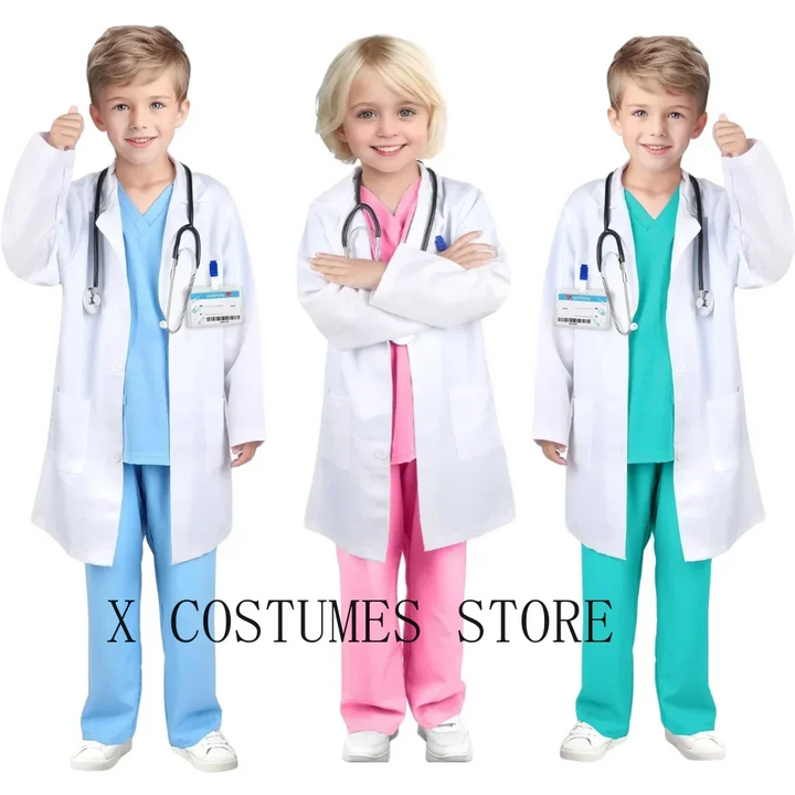 Kids’ Doctor & Nurse Costume – Medical Role-Play Outfit