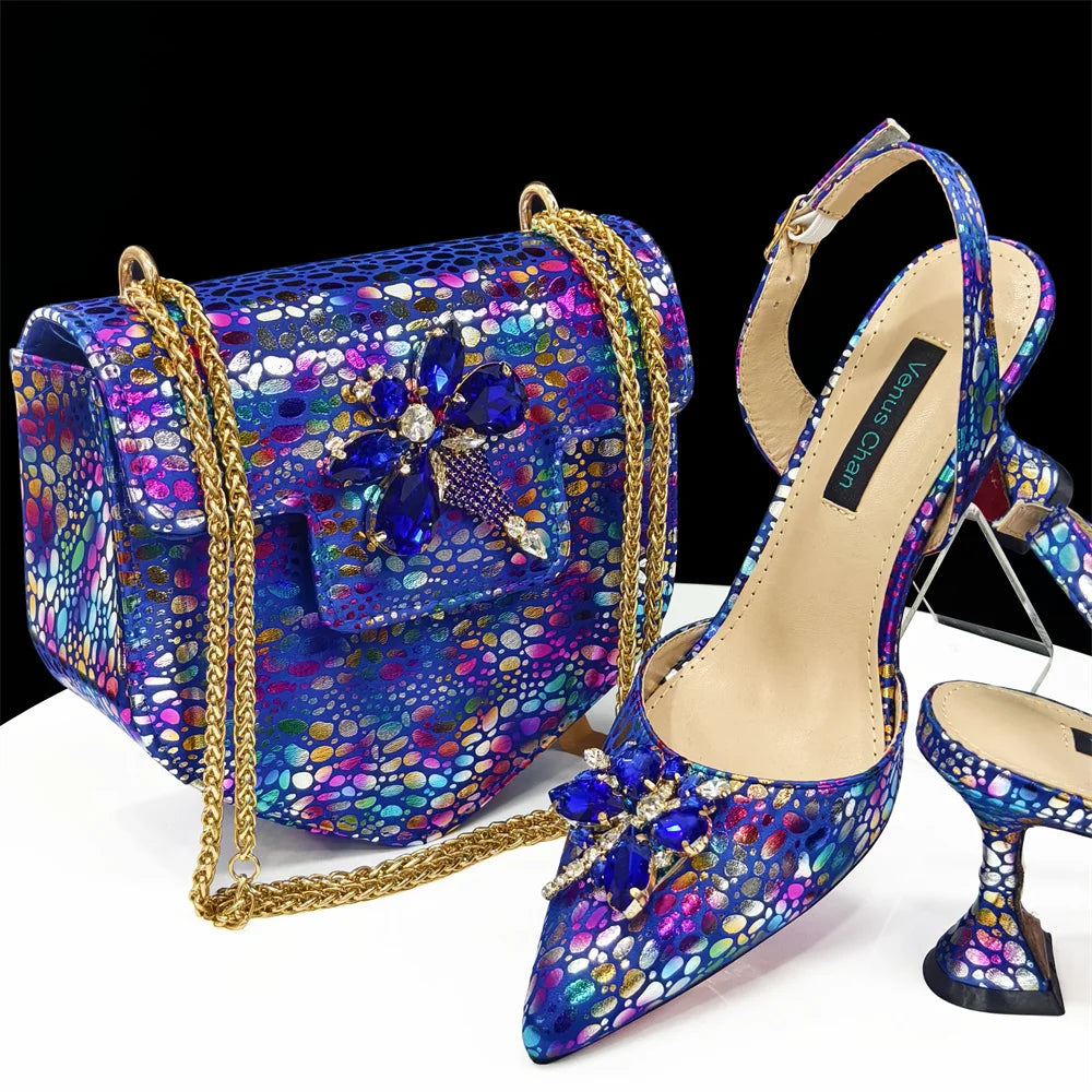New Arrival Women's Shoes & Matching Bag Set – Peep-Toe Platform Heels