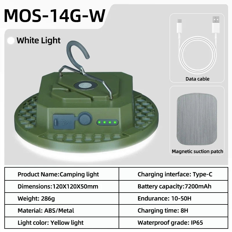 MOSLIGHTING Rechargeable Camping Lantern and Portable Flashlight