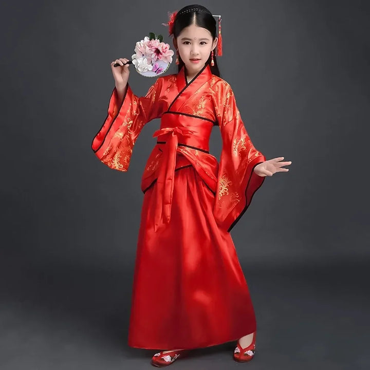 Girls’ Traditional Chinese-Inspired Dress Costume