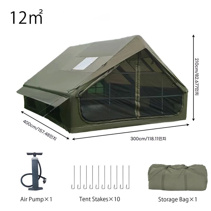 PAKICETUS 4–8 Person Inflatable Water-Resistant Camping Tent