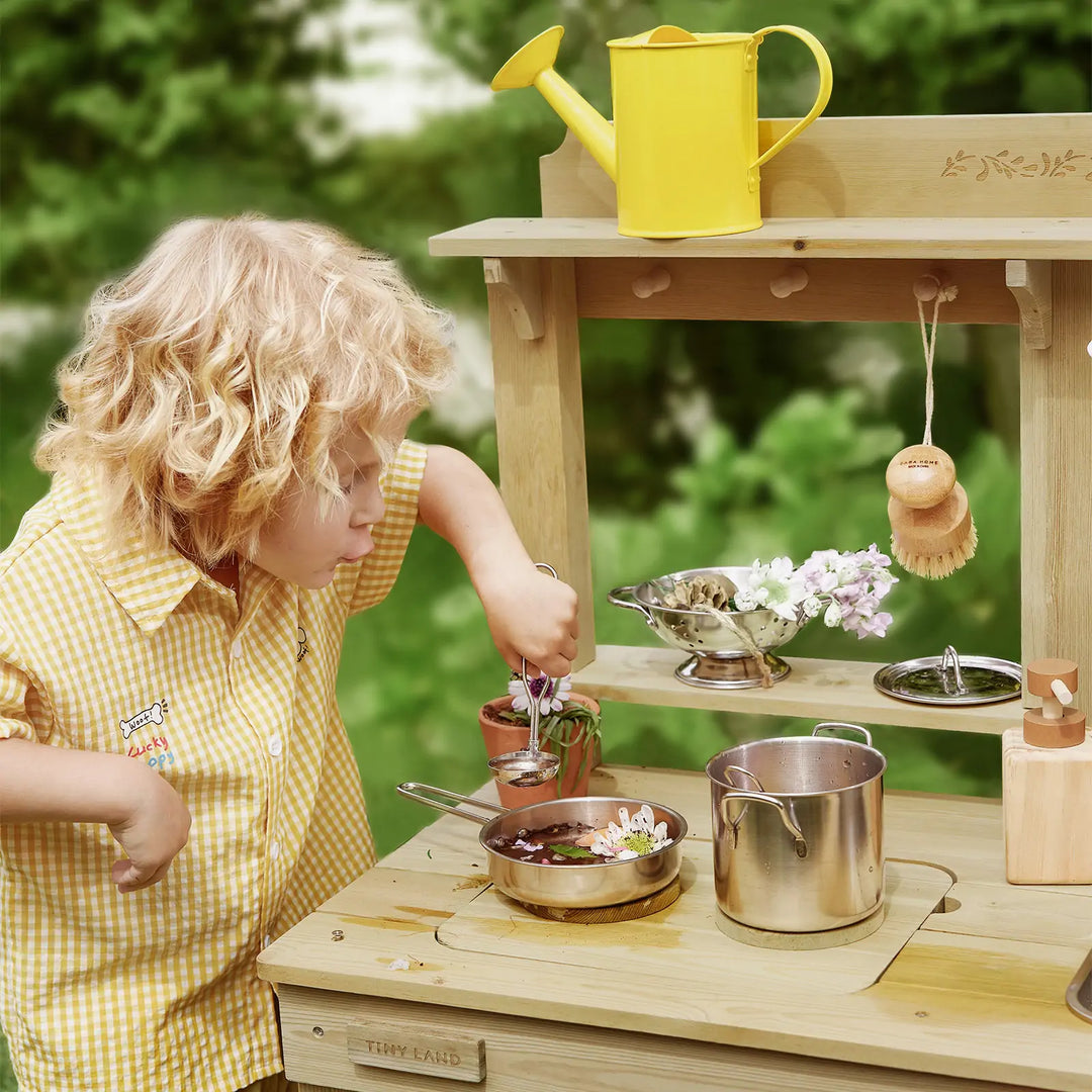 Tiny Land® Mud Kitchen - DuoPlay Outdoor Play Kitchen for Kids