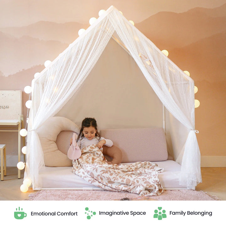 Tiny Land® Kids Play Tent with Star Lights – Large & Cozy
