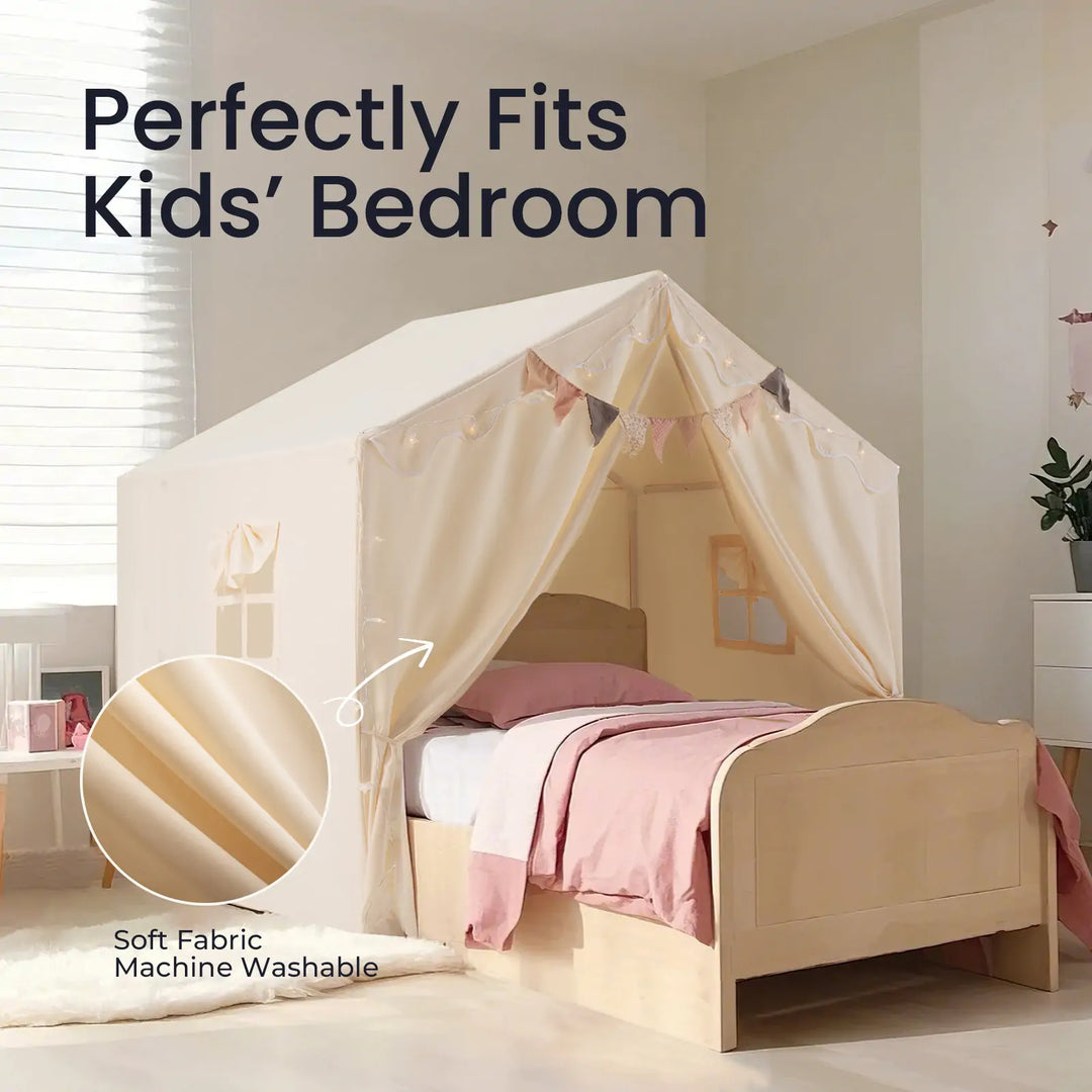 Tiny Land® Kids Play Tent with Star Lights – Large & Cozy