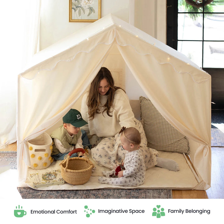 Tiny Land® Kids Play Tent with Star Lights – Large & Cozy