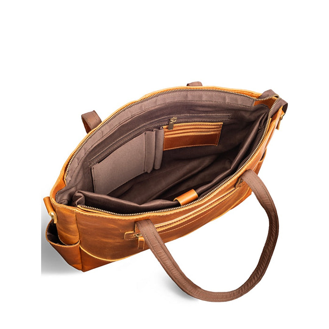 Luxury Kodiak Tote - Tan | Premium Leather Tote Bag