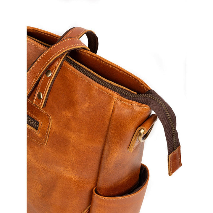 Luxury Kodiak Tote - Tan | Premium Leather Tote Bag