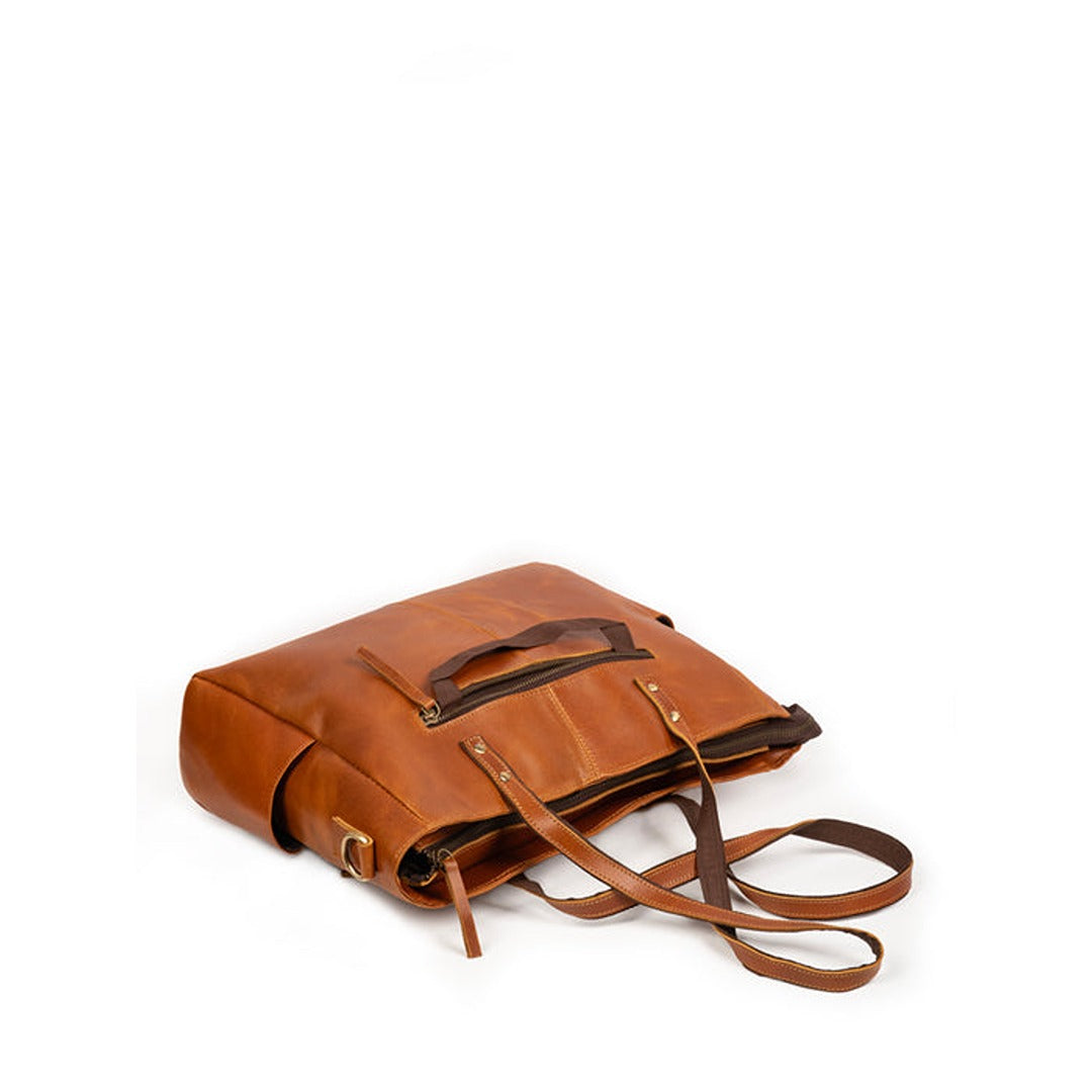 Luxury Kodiak Tote - Tan | Premium Leather Tote Bag