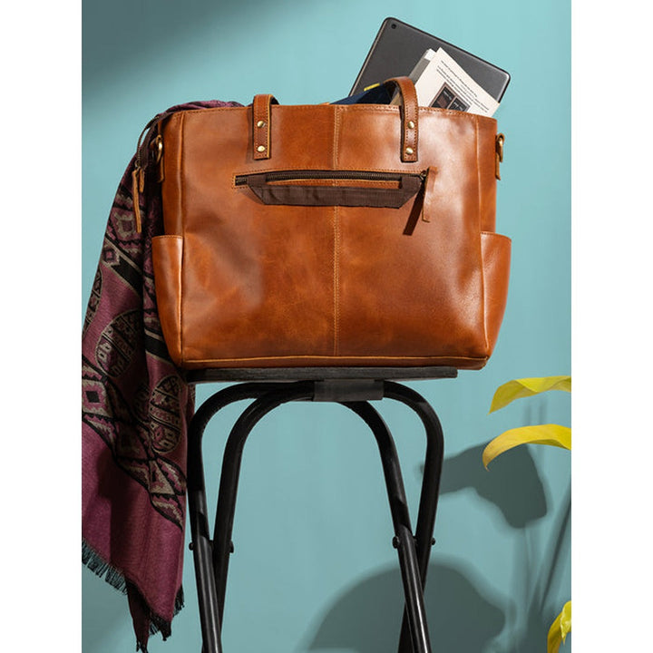 Luxury Kodiak Tote - Tan | Premium Leather Tote Bag