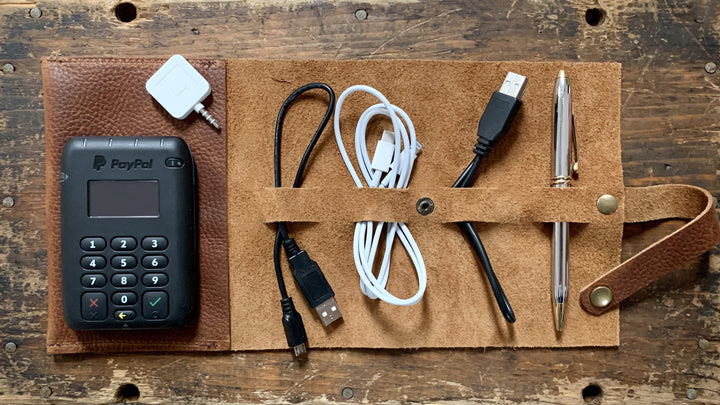 Leather Tech Organizer | Premium Cable & Charger Travel Case