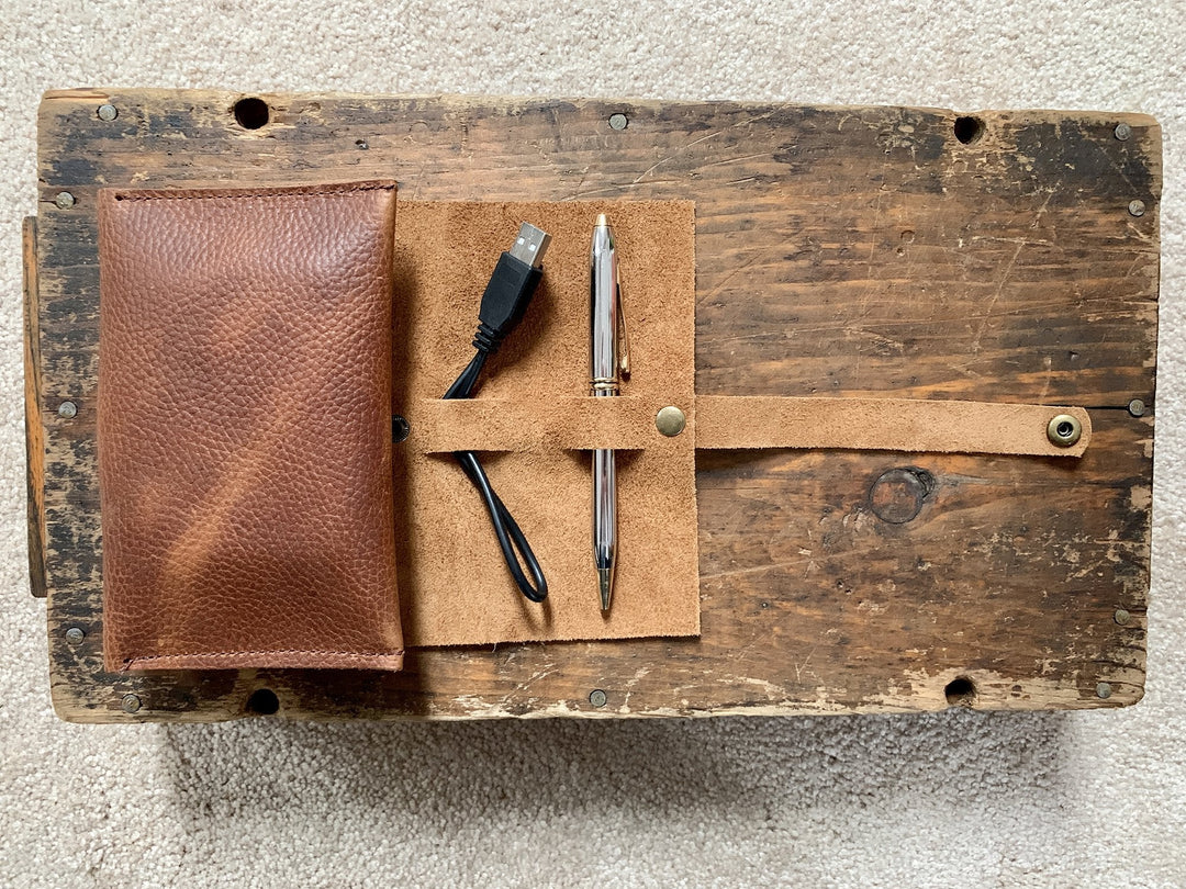 Leather Tech Organizer | Premium Cable & Charger Travel Case