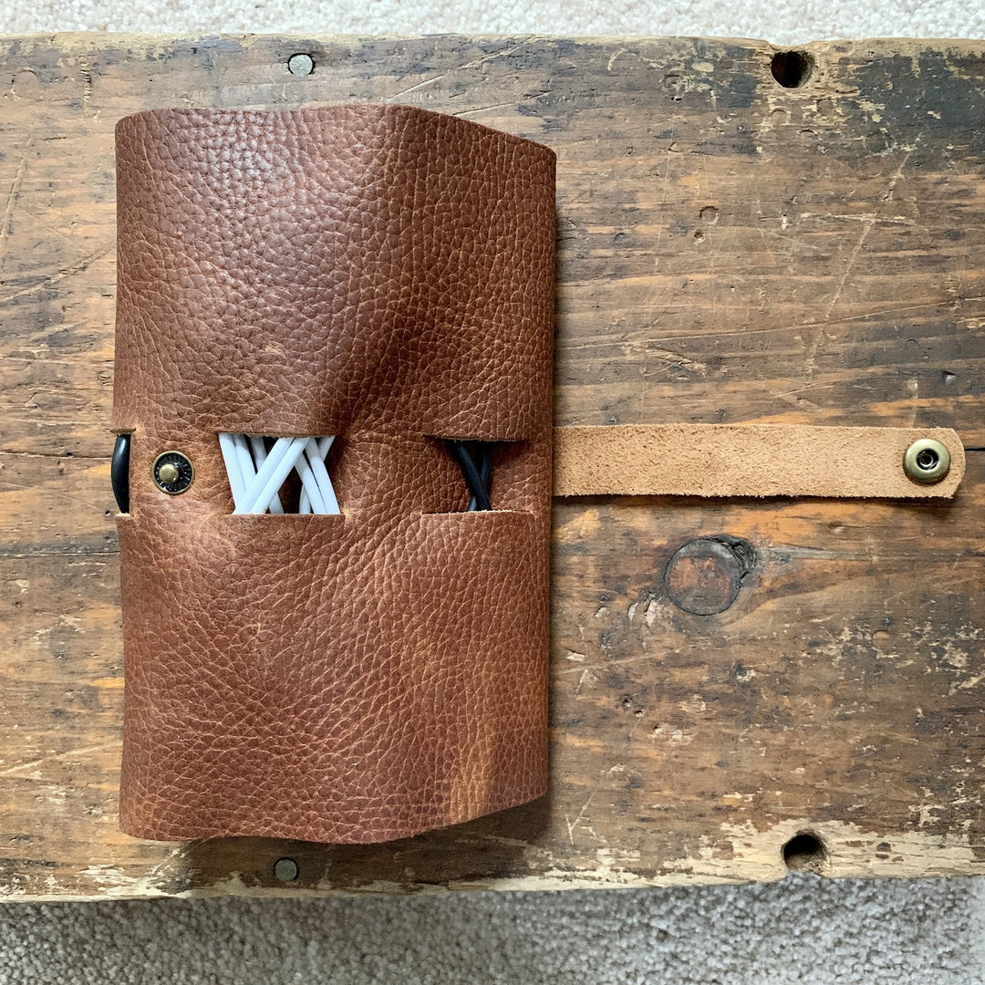 Leather Tech Organizer | Premium Cable & Charger Travel Case