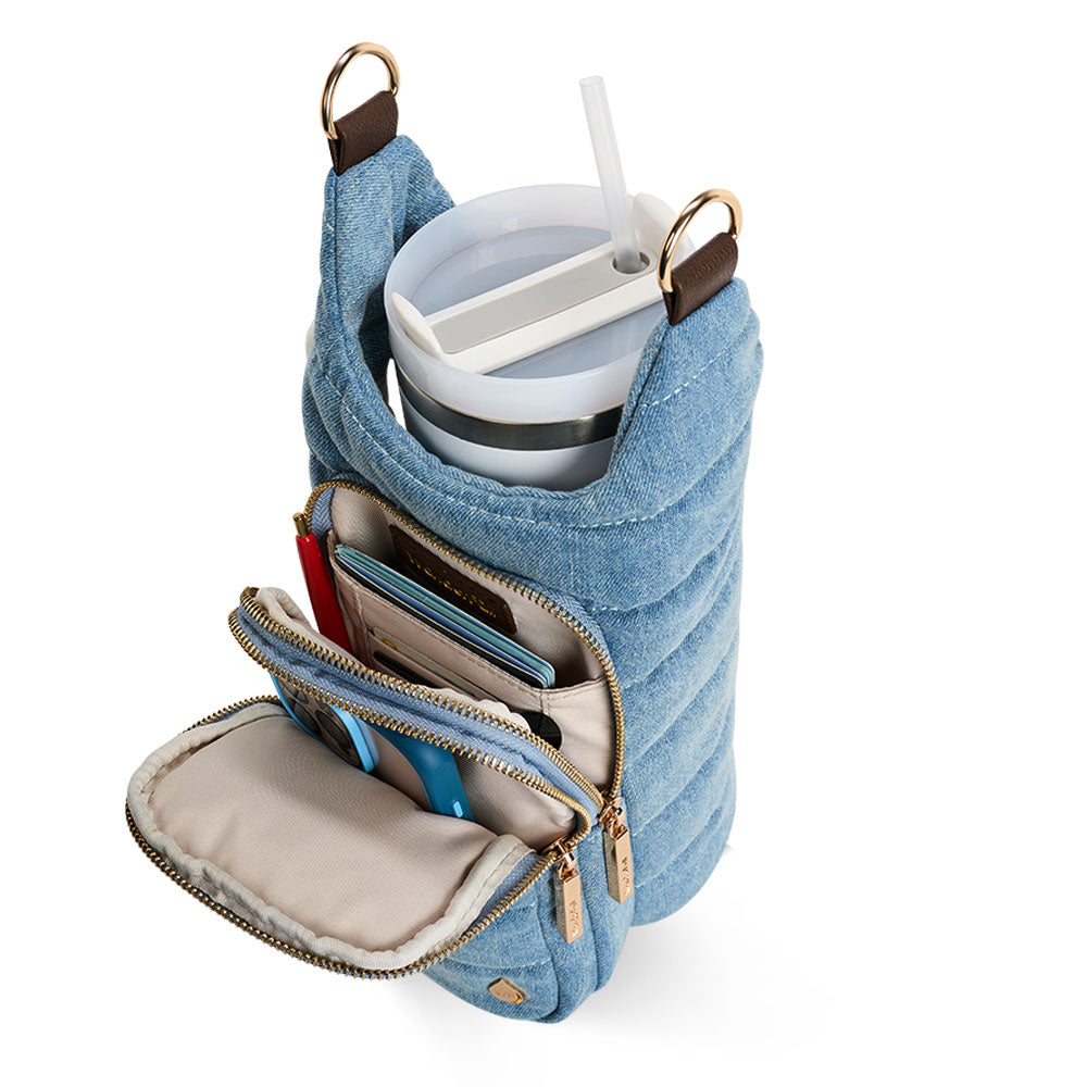 HydroBag® Handle – Light Denim Water Bottle Carrier Strap
